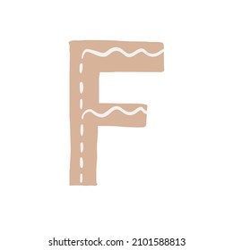 Ilustración vectorial de la letra F. Icono plano