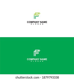   Vector illustration. Letter f  logo, flat icon and vector design template. or company with text.