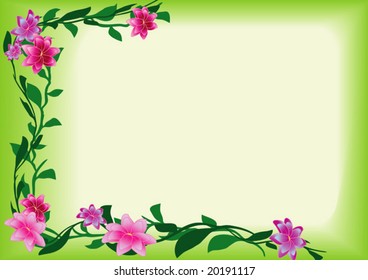 vector illustration "letter with flower"