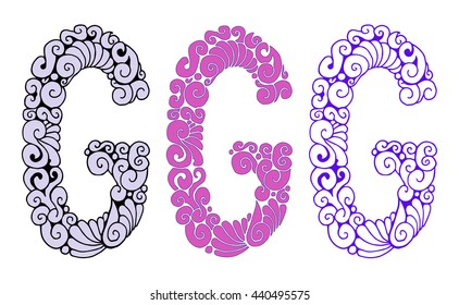 Vector illustration, Letter G