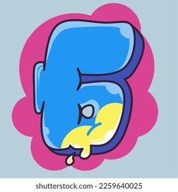 vector illustration of letter G graffiti character, great for merchandise design, such as clothes and more,