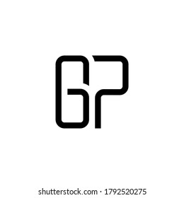 Vector illustration of the letter gp