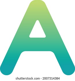 Vector Illustration of Letter A with gradient fill. EPS10 compatible