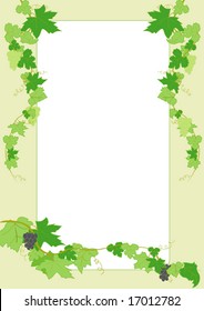 vector illustration "letter with grapes"
