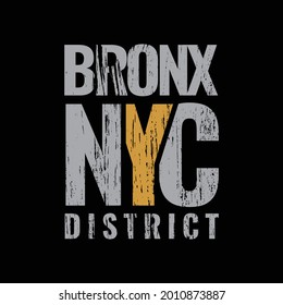 Vector illustration of letter graphic, BRONX, perfect for designing t-shirts, shirts, hoodies etc
