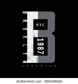 Vector illustration of letter graphic, Brooklyn, perfect for designing t-shirts, shirts, hoodies etc