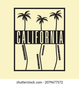 Vector illustration of letter graphic. CALIFORNIA, perfect for designing t-shirts, shirts, hoodies etc