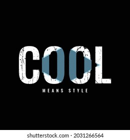Vector illustration of letter graphic, COOL, perfect for designing t-shirts, shirts, hoodies etc.