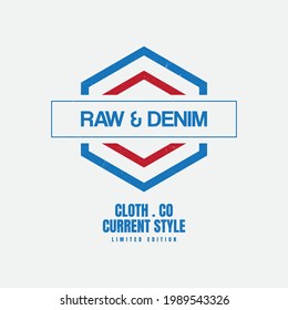 Vector illustration of letter graphic, denim, perfect for designing t-shirts, shirts, hoodies, singlets etc.