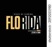 Vector illustration of letter graphic. FLORIDA, perfect for designing t-shirts, shirts, hoodies etc.