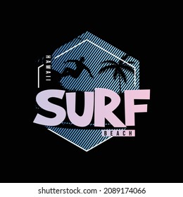 Vector illustration of letter graphic. Hawaii Surfing, perfect for designing t-shirts, shirts, hoodies etc.