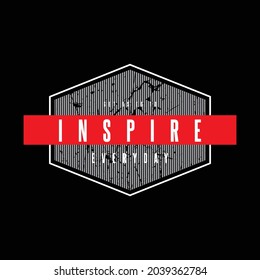 Vector illustration of letter graphic. Inspire, perfect for designing t-shirts, shirts, hoodies etc.