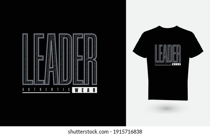 Vector illustration of letter graphic, leader, suitable for design of t-shirts, shirts, hoodies, etc.