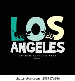 Ilustración vectorial del gráfico de letras. LOS ANGELES, perfecto para el diseño de camisetas, camisas, capuchas, etc.