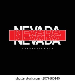 Vector illustration of letter graphic. NEVADA, perfect for designing t-shirts, shirts, hoodies etc