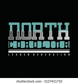 Vector illustration of letter graphic. North Corolina, perfect for designing t-shirts, shirts, hoodies, poster, print etc