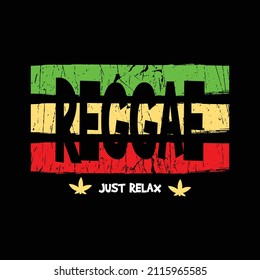 Vector illustration of letter graphic. Reggae, perfect for designing t-shirts, shirts, hoodies, poster, print etc.