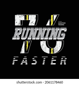 Vector illustration of letter graphic. RUNNING, perfect for designing t-shirts, shirts, hoodies etc.