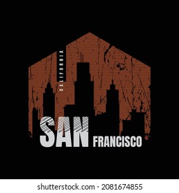 Vector illustration of letter graphic. Sanfrancisco, perfect for designing t-shirts, shirts, hoodies etc.