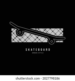 Vector illustration of letter graphic, Skateboard, perfect for designing t-shirts, shirts, hoodies etc.