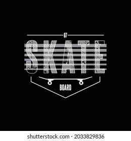 Vector illustration of letter graphic. SKATEBOARD, perfect for designing t-shirts, shirts, hoodies etc.