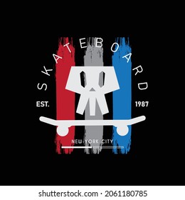 Vector illustration of letter graphic. SKATEBOARD, perfect for designing t-shirts, shirts, hoodies etc.