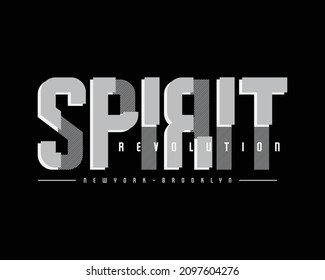Vector illustration of letter graphic. SPIRIT, perfect for designing t-shirts, shirts, hoodies etc.