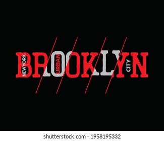 Vector illustration of letter graphics, brooklyn, creative clothing, perfect for the design of t-shirts, shirts, hoodies, prints, etc.