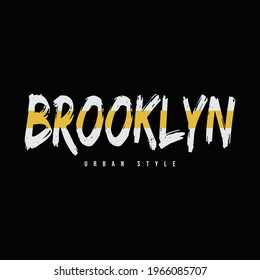 Vector illustration of letter graphics, brooklyn, creative clothing, perfect for the design of t-shirts, shirts, hoodies, etc.