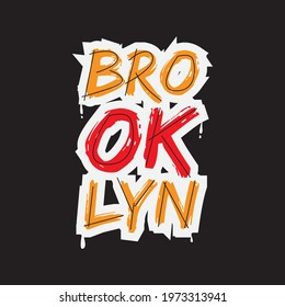 Vector illustration of letter graphics, brooklyn, creative clothing, perfect for the design of t-shirts, shirts, hoodies, etc.