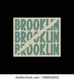 Ilustración vectorial de los gráficos de letras, Brooklyn, ropa creativa, perfecta para el diseño de camisetas, camisas, capuchas, etc.