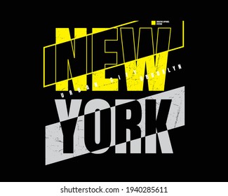 Vector illustration of letter graphics, creative clothing, New york, perfect for t-shirt designs, shirts, hoodies, etc.