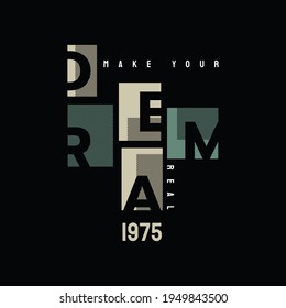 Vector illustration of letter graphics, creative clothing, perfect for the design of t-shirts, shirts, hoodies, etc.