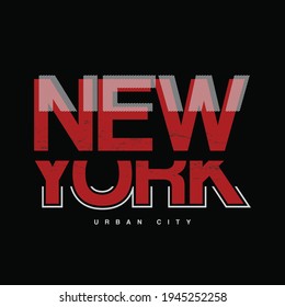 Vector illustration of letter graphics, new york, creative clothing, perfect for t-shirt designs, shirts, hoodies, etc.