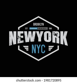 Vector illustration of letter graphics, New york, creative clothing, perfect for the design of t-shirts, shirts, hoodies, etc.