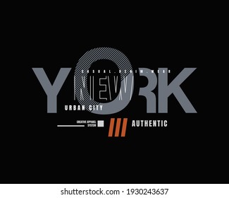 Ilustración vectorial de gráficos de letras, NEWYORK, Ropa creativa, perfecta para el diseño de camisetas, camisas, carteras, etc.