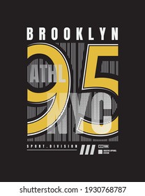 Vektorgrafik von Briefgrafiken, NEW YORK BROOKLYN, kreative Kleidung, perfekt für das Design von T-Shirts, Hemden, Hoodies, etc.