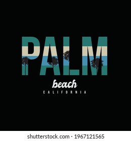 Vector illustration of letter graphics, PALM, creative clothing, perfect for the design of t-shirts, shirts, hoodies, etc.