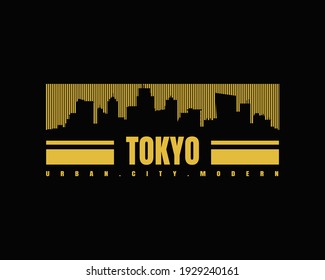 Vector illustration of letter graphics, TOKYO, creative clothing, perfect for the design of t-shirts, shirts, hoodies, etc.