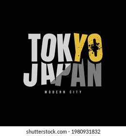 Vector illustration of letter graphics, Tokyo, creative clothing, perfect for the design of t-shirts, shirts, hoodies, etc.