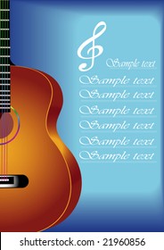 vector illustration "letter with guitar"