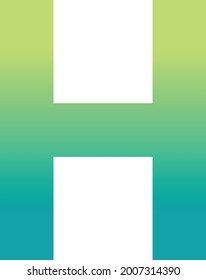Vector Illustration of Letter H with gradient fill. EPS10 compatible