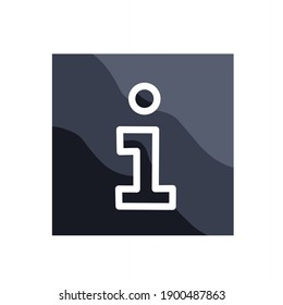 vector illustration of letter i icon, illustration for about me, info.  flat minimalist design eps 10