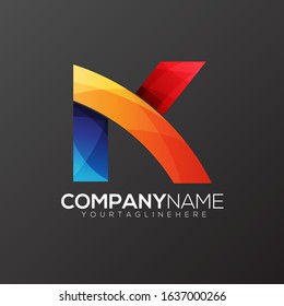 Vector illustration for a letter k logo perfect for companies