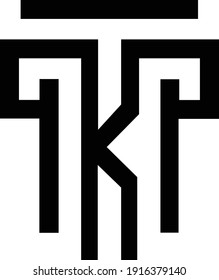 ilustración vectorial de la letra K adecuada para su uso como logotipo de un bufete de abogados