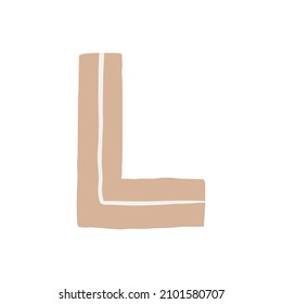Vector Illustration of letter L. Flat icon