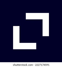 vector illustration of letter l font logo back and forth.