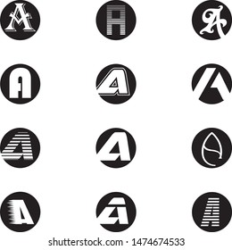 Vector illustration of letter A logo