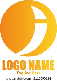 Vector illustration of letter a logo with up arrow in negative space. Intended as a logo for businesses engaged in technology.