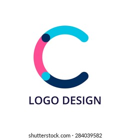 Vector illustration letter logo c.